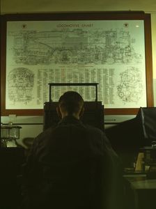 Locomotive lubrication chart in the laboratory of the C & NW R's, Chicago, Ill, 1942. Creator: Jack Delano