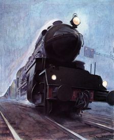 Locomotive Mountain PLM on his journey from Paris to Ventimiglia on the French Riviera, drawing o…