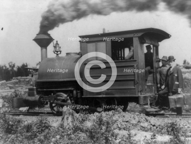Locomotive on the Mesabi Range in northeast Minnesota, 1903. Creator: Frances Benjamin Johnston.