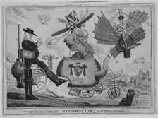 Locomotion: Walking by Steam, Riding by Steam, Flying by Steam, ca. 1830. Creator: Robert Seymour