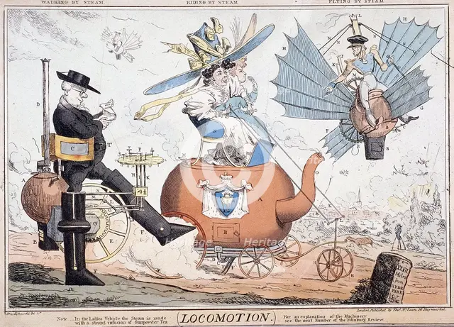 'Locomotion', London, c1820. Artist: George Cruikshank