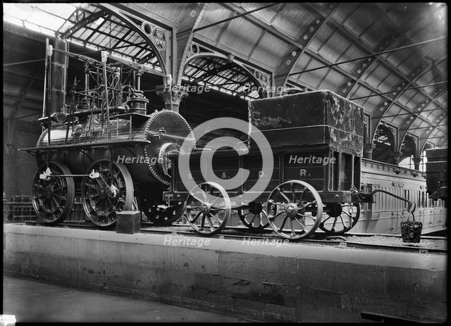 Locomotion No 1, York Railway Station, 1900-1940. Creator: Edwin Dockree.