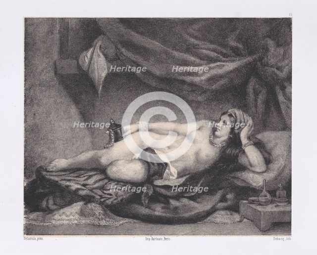 L'Odalisque, 1852. Creator: Charles-Alexandre Debacq.