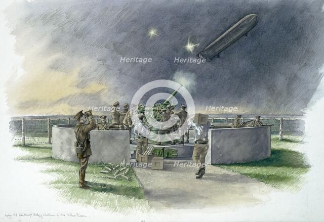 Lodge Hill Battery, Chatham, Kent, World War I, 1914-1918 (c2000s). Artist: Historic England Staff graphic artist.