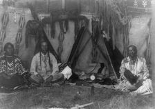 Lodge interior-Piegan, c1910. Creator: Edward Sheriff Curtis