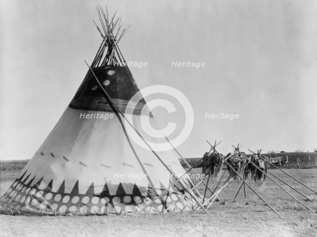 Lodge of the Horn Society [B]-Blood, c1927. Creator: Edward Sheriff Curtis.