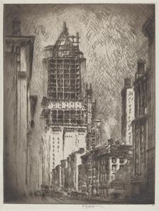 Lodgings for Gents, 1923. Creator: Joseph Pennell