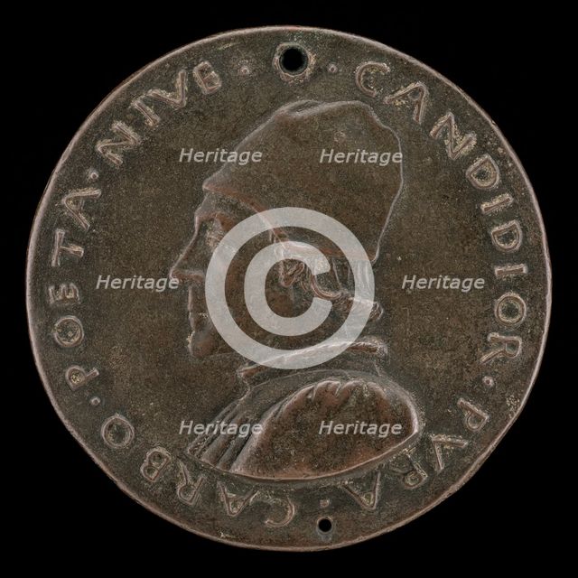 Lodovico Carbone, 1430-1485, Poet [obverse], c. 1462/1463. Creator: Sperandio Savelli.
