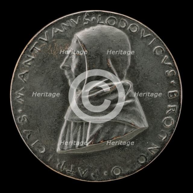 Lodovico Brognolo, of the Observant Friars, Patrician of Mantua [obverse], c. 1495/1496. Creator: Sperandio Savelli.