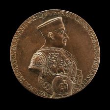Lodovico III Gonzaga, 1414-1478, 2nd Marquess of Mantua 1444 [obverse], 1475. Creator: Bartolommeo di Virgilio Melioli