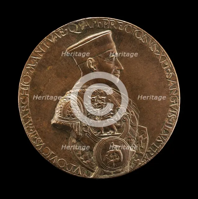 Lodovico III Gonzaga, 1414-1478, 2nd Marquess of Mantua 1444 [obverse], 1475. Creator: Bartolommeo di Virgilio Melioli.