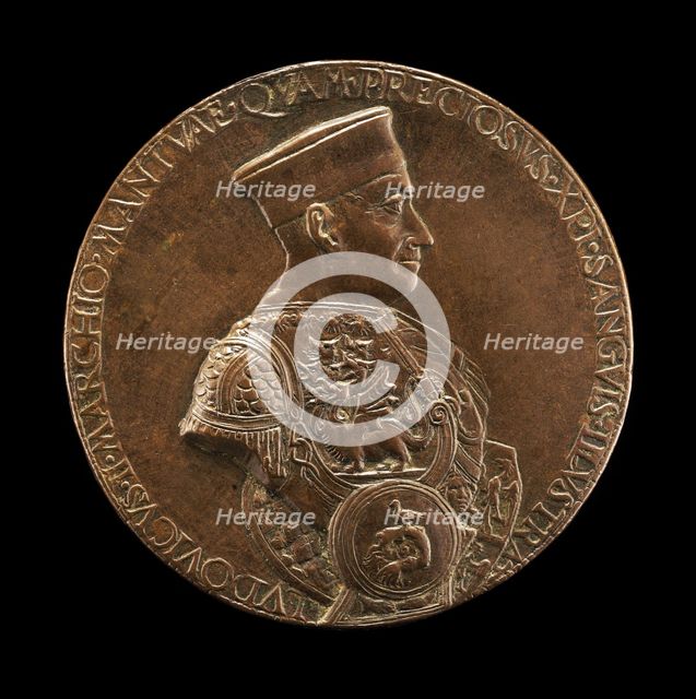 Lodovico III Gonzaga, 1414-1478, 2nd Marquess of Mantua 1444 [obverse], 1475. Creator: Bartolommeo di Virgilio Melioli.