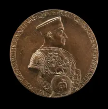 Lodovico III Gonzaga, 1414-1478, 2nd Marquess of Mantua 1444 [obverse], 1475. Creator: Bartolommeo di Virgilio Melioli