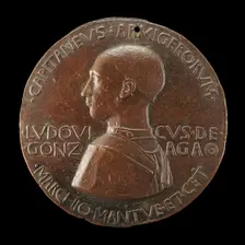 Lodovico III Gonzaga, 1414-1478, 2nd Marquess of Mantua 1444 (obverse), c. 1447/1448. Creator: Pisanello