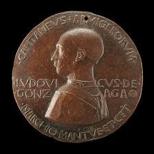 Lodovico III Gonzaga, 1414-1478, 2nd Marquess of Mantua 1444 (obverse), c. 1447/1448. Creator: Pisanello