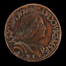 Lodovico Maria Sforza, called il Moro, 1451-1508, 7th Duke of Milan 1494-1500 [obverse], 1497. Creator: Unknown