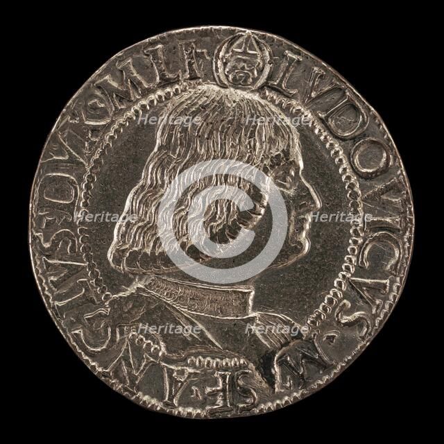 Lodovico Maria Sforza, called il Moro, 1451-1508, 7th Duke of Milan[obverse], 1494/1500. Creator: Unknown.