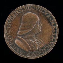 Lodovico Maria Sforza, called il Moro, 1452-1508, 7th Duke of Milan 1494-1500 [obverse], c. 1488. Creator: Cristoforo Foppa
