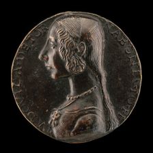 Lodovica Tornabuoni, Daughter of Giovanni Tornabuoni [obverse], c. 1485/1486. Creator: Niccolo Fiorentino
