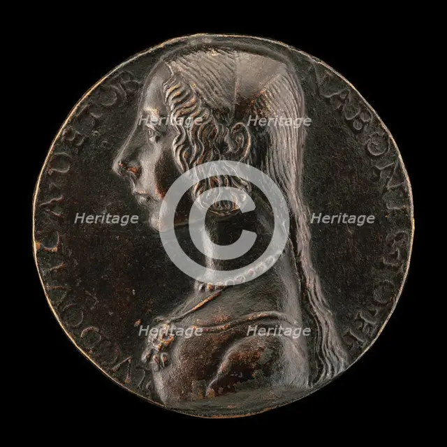 Lodovica Tornabuoni, Daughter of Giovanni Tornabuoni [obverse], c. 1485/1486. Creator: Niccolo Fiorentino.