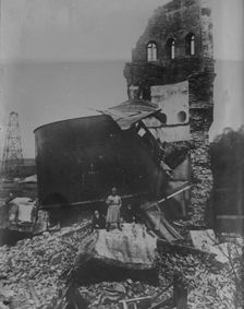 Lodz -- Water Tower wrecked by shells, between c1914 and c1915. Creator: Bain News Service