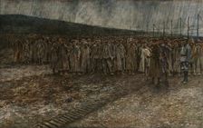 L'offensive Francaise d'avril-mai 1917; Arrivee de prisonniers allemands,le 17 avril 1917..., 1917. Creator: Francois Flameng