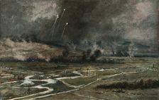 L'offensive Francaise d'avril-mai 1917; L'attaque des positions allemandes au Nord de..., 1917. Creator: Francois Flameng