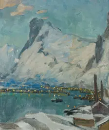 Lofoten in the Evening Light. Study, 1915. Creator: Anna Katarina Boberg