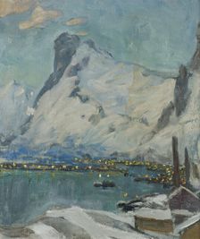 Lofoten in the Evening Light. Study, 1915. Creator: Anna Katarina Boberg