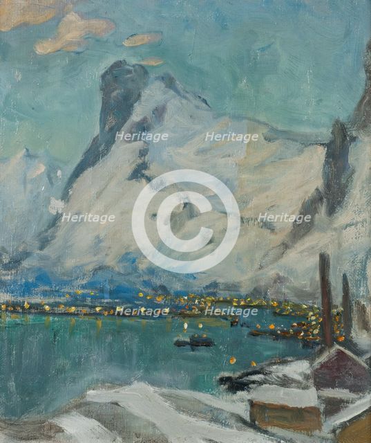 Lofoten in the Evening Light. Study, 1915. Creator: Anna Katarina Boberg.
