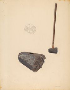 Log Marker, 1935/1942. Creator: Samuel Faigin