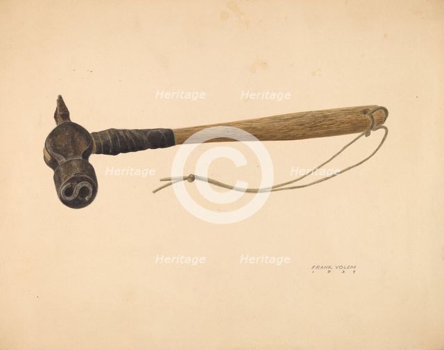 Log Marker, 1939. Creator: Frank Volem.