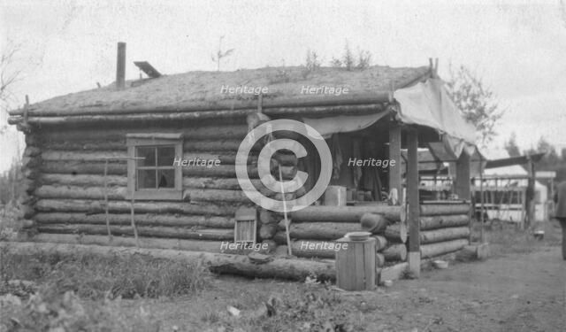 Log cabin, between c1900 and 1916. Creator: Unknown.