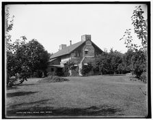 Log cabin, Palmer Park, Detroit, between 1890 and 1901. Creator: Unknown