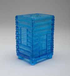 Log Cabin pattern spooner, c. 1875. Creator: Central Glass Company