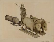 Log-Hauling, 1935/1942. Creator: Claude Marshall