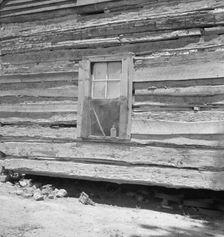 Log house of rural non-farm family, Orange County, North Carolina, 1939. Creator: Dorothea Lange
