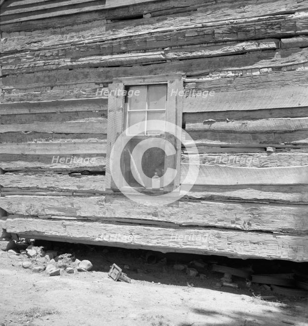 Log house of rural non-farm family, Orange County, North Carolina, 1939. Creator: Dorothea Lange.