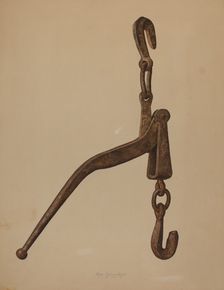 Log Load Tightener, 1939. Creator: Max Fernekes