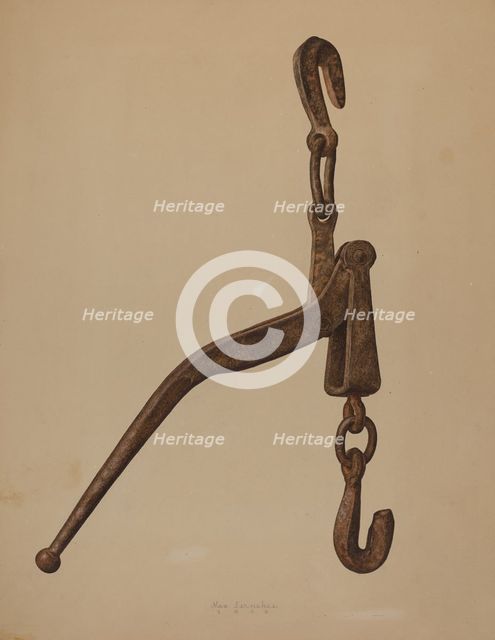 Log Load Tightener, 1939. Creator: Max Fernekes.