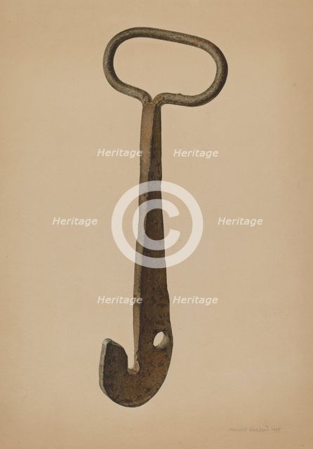 Log Loading Hook, 1939. Creator: Harold Ballerd.