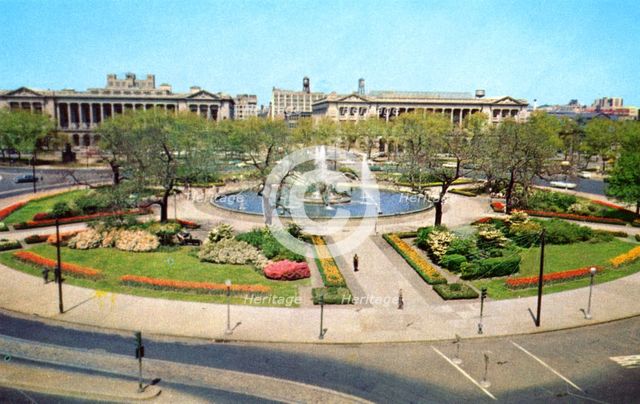 Logan Circle, Philadelphia, Pennsylvania, USA, 1955. Artist: Unknown
