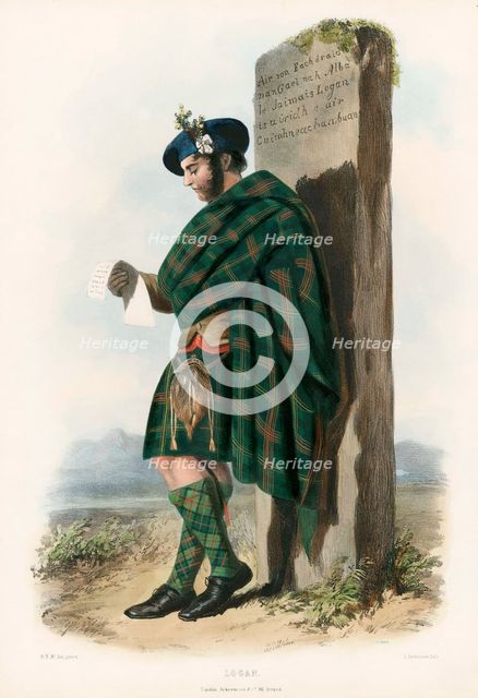 Logan, from The Clans of the Scottish Highlands, pub. 1845 (colour lithograph)