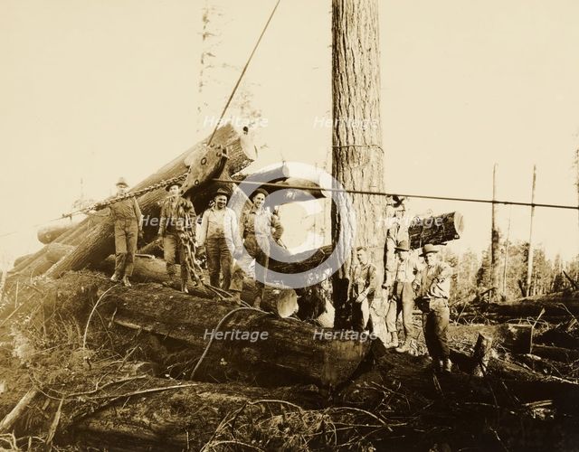 Loggers, about 1910-1945. Creator: Darius Kinsey.