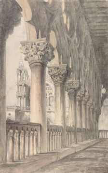 Loggia of the Ducal Palace, Venice, 1849-50. Creator: John Ruskin