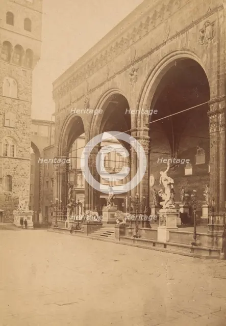 Loggia dei Lanzi, Florence, 1870-1880. Creator: Unknown.