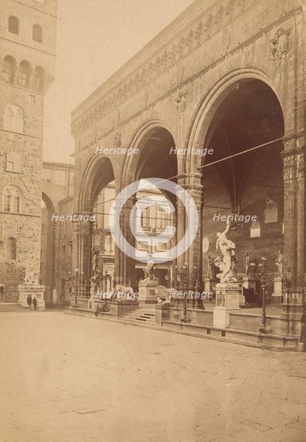 Loggia dei Lanzi, Florence, 1870-1880. Creator: Unknown.