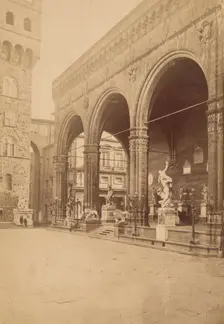 Loggia dei Lanzi, Florence, 1870-1880. Creator: Unknown