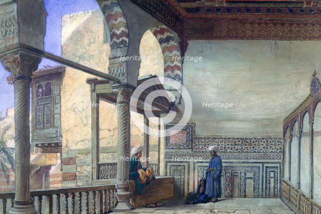 Loggia, Summer Reception, Memlook Radnau Bey's House, Cairo', 1870. Artist: Frank Dillon