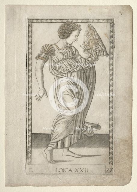 Logic (from the Tarocchi, series C: Liberal Arts, #22), before 1467. Creator: Master of the E-Series Tarocchi (Italian, 15th century).